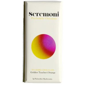 Seremoni Psilocybin Chocolate Bar Orange Golden Teacher Mushrooms