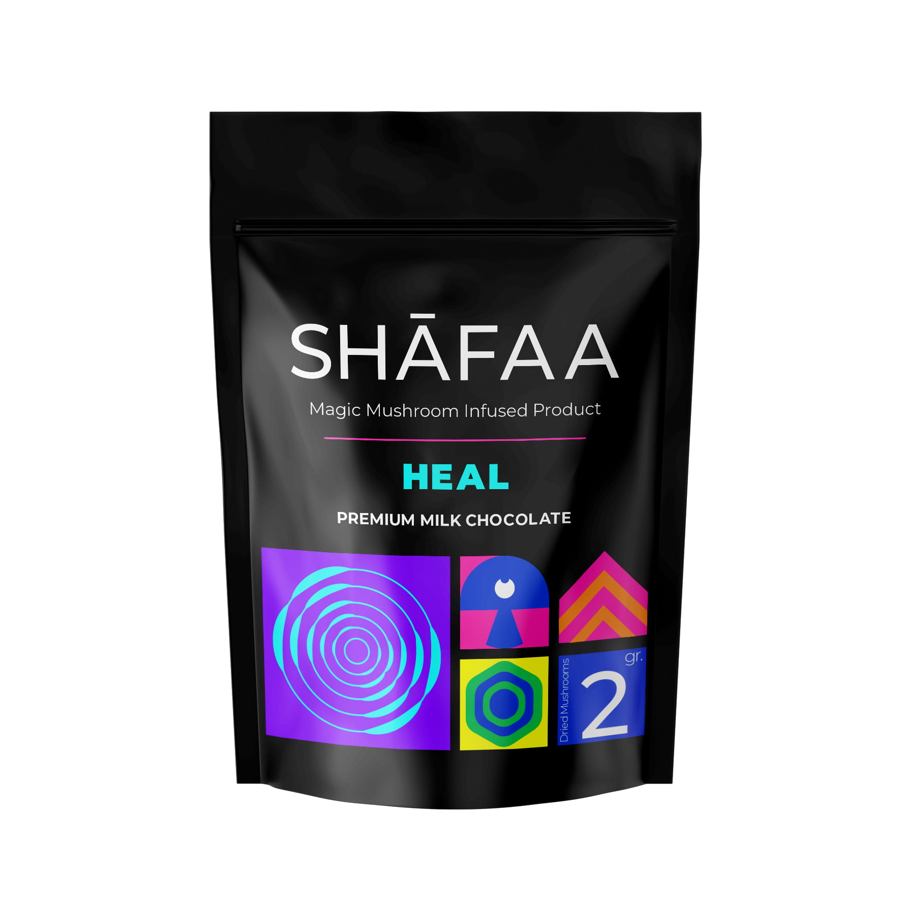 Shafaa Macrodosing Magic Mushroom Milk Chocolate Edibles Heal 2g