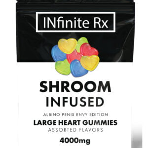 INfinite Rx Shroom Infused Albino Penis Envy Edition Large Heart Gummies Edibles Front
