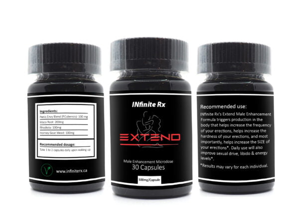 INfinite Rx Extend Male Enhancement Microdosing Psilocybin Capsules Bottle