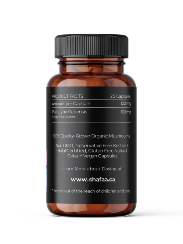 Shafaa Evolve Magic Mushroom Microdosing Prime Capsules Product Facts