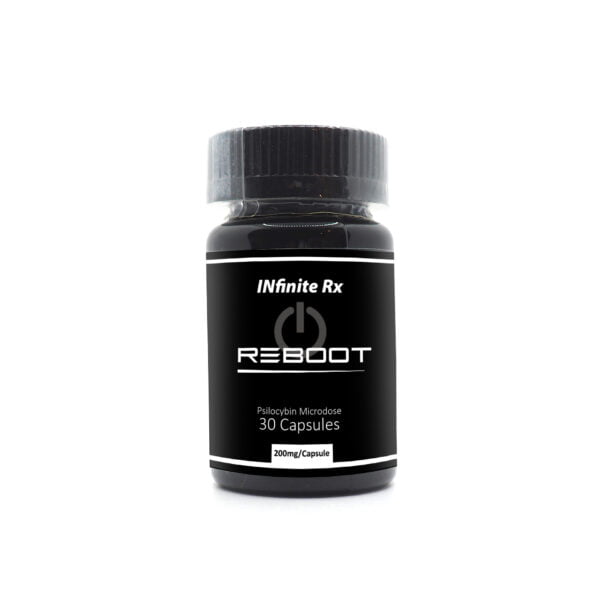 INfinite Rx Reboot Microdosing Mushroom Capsules Front Bottle