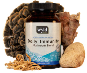 Stay Wyld Organics – Daily Immunity 5-Blend Mushroom Capsules (Bottle of 60)