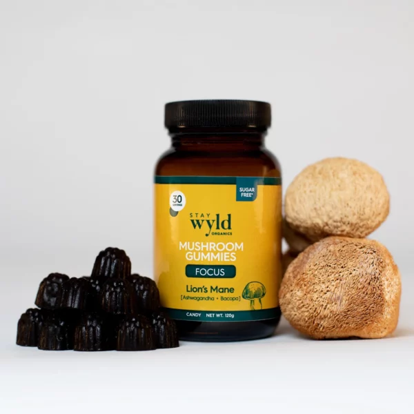 Stay Wyld Organics Lions Mane Mushroom Gummies Edibles Ingredients