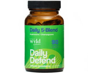 Stay Wyld Organics – Daily Immunity 5-Blend Mushroom Capsules (Bottle of 90)