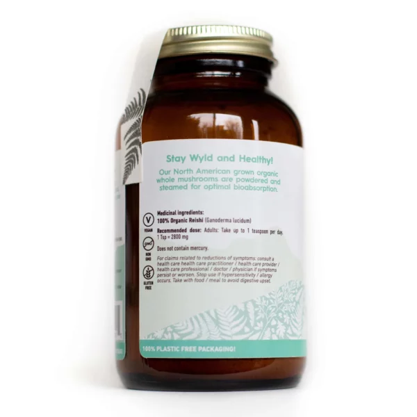 Stay Wyld Organics Reishi Mushroom Powder Back