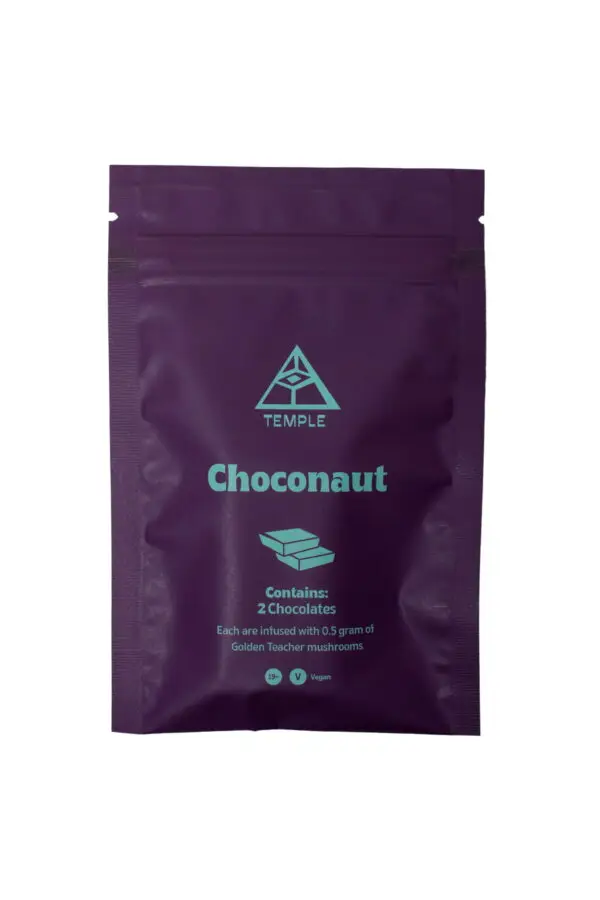 Temple Magic Mushroom Chocolate Choconaut Edibles Bag