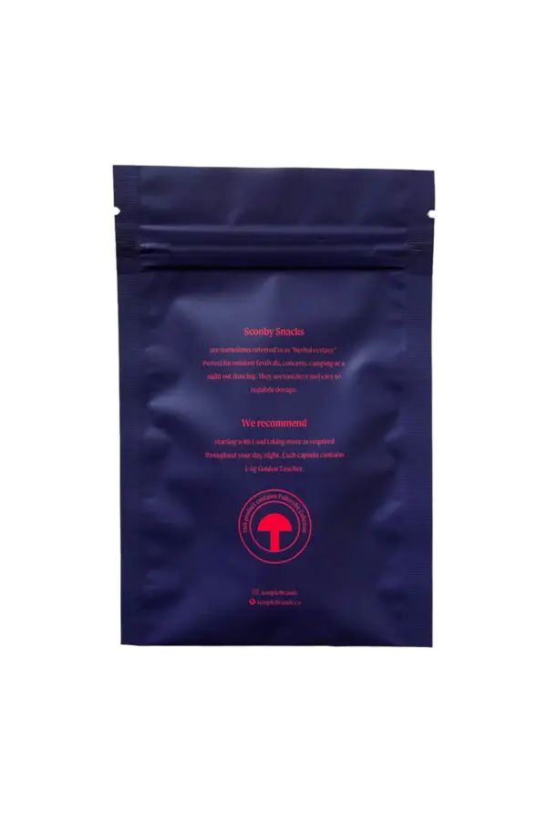 Temple Scooby Snacks Mushroom Party Capsules Back Bag